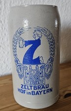 Uralter Bierkrug ZELTBRÄU Hof
