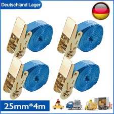 4x Spanngurte Zurrgurte mit Rasche Ratschenspanngurte 4 m, 800 kg, 25 mm