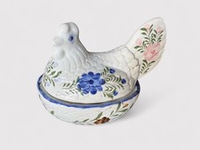 Porzellan Deckeldose Huhn