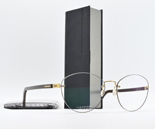 LINDBERG Brille 2303 50 GR74 T500 Gold Seidenmatt Grau Spirit Titanium Randlos S