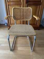 S64 V Thonet Stuhl mit Armlehne Hell Vintage
