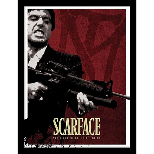 Scarface blutrot gerahmtes - scarface,