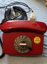 Telefon Wählscheibe, FeTAp 791-1 in Bordeaux-Rot, Bundespost, 80er