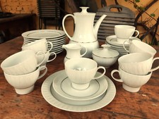 Thomas Lanzette: Platin Silber-Rand KAFFEESERVICE 10 Pers. 33-tlg.