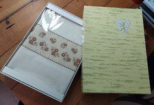 6 tlg Schweizer Spitze Bettwäsche Set MaccoSatin Mako Satin  unbenutzt neu