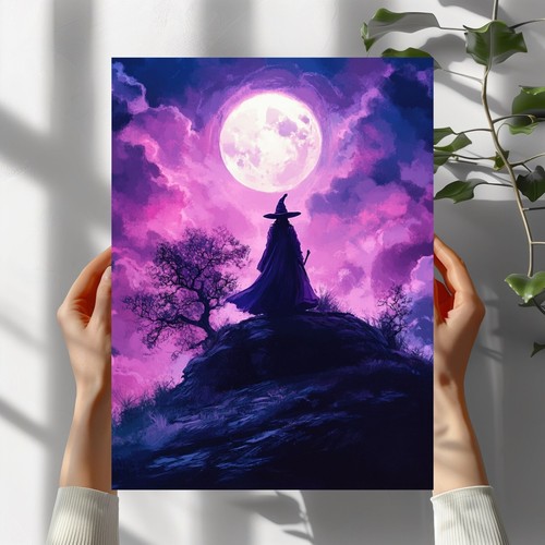 Hexe bei vollmond - bei, poster
