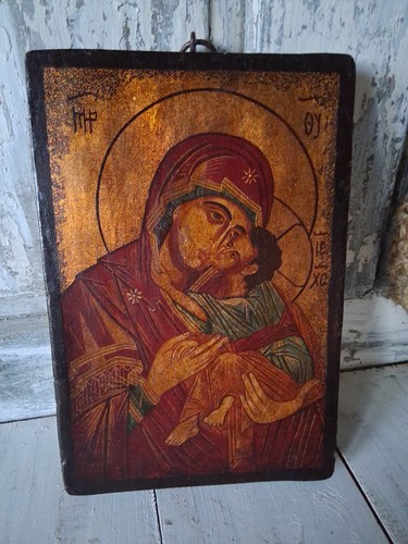 Ikone handgemalt auf holz - handgemalt,