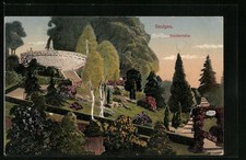 Saulgau, Schillerhöhe mit Parkanlage, Ansichtskarte 1912 