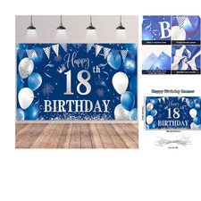 18. Geburtstag Banner Blaues