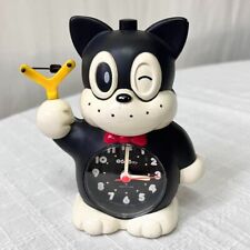 Norakuro Wecker Rhythmus Uhr Schwarz Hund Alt Japanisch Anime Vintage Selten