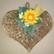 Dekoration Blattform mit Kunstblumen zum Aufhängen Türdeko Wanddeko