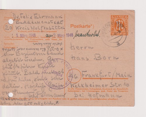 Bizone ganzsachen p - p, 905