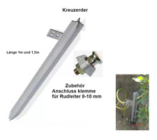 Kreuzerder  Erdungsspieß Staberder  Anschlußklemme Erdung Erdstab 1m und 1,5m