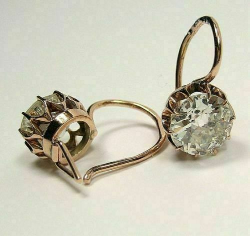 4ct runder moissanit ohrringe - runder,