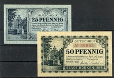 Borken 2 Scheine Notgeld