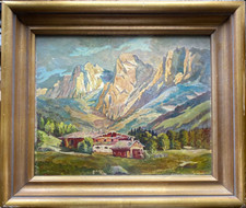 ÖLGEMÄLDE HÜTTE VOR