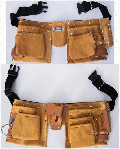 Leder werkzeuggürtel - leder,