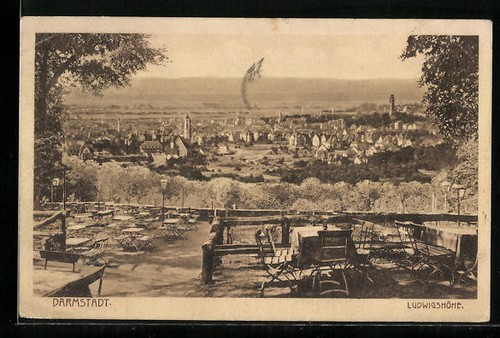 Ansichtskarte darmstadt blick - darmstadt,,