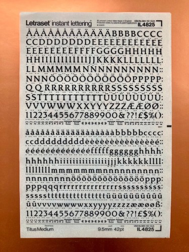 Letraset 4825 titus - ,