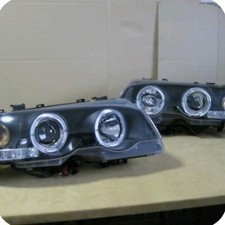Scheinwerfer  Angel Eyes für 3er BMW E46 Coupe  Schwarz