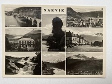 Ak Narvik stadt malmkaien turiststasjon BeisFjorden foto 1941 Feldpost Kirche 