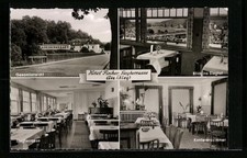 AK Au, Hotel Fischer, Siegterrasse, Konferenzzimmer, Blick ins Siegtal 