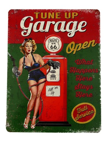 Blechschild tune garage - , garage"