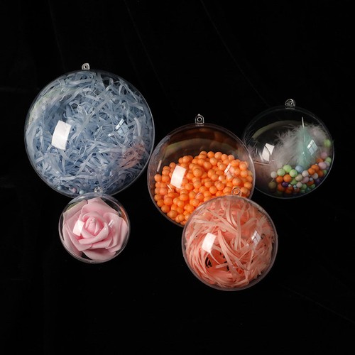 5pcs 8cm clear balls - clear,