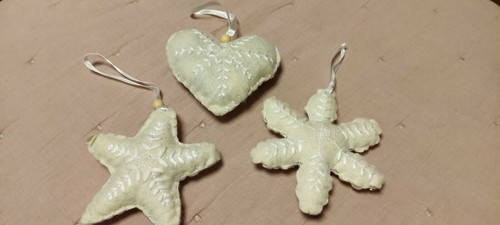 Weihnachtshänger filz weiß - weihnachtshänger,