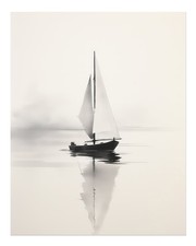 Serene Segelboot-Wandkunst �