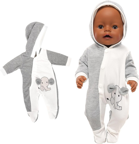 Puppenkleidung elefant overall - puppenkleidung,