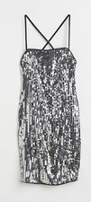 H&M KURZES PAILLETTENKLEID Gr