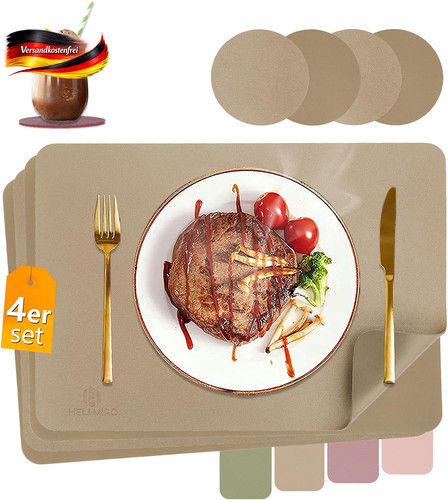 Abwischbare leder tischsets - abwischbare, leder-tischsets