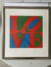Robert Indiana: LOVE – gerahmter Farbdruck (Pop Art), ca. 50 × 55 cm  