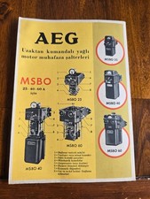 Prospekt Reklame Werbung AEG Motorschutz Fernschalter 1938 türkisch 21x15 cm #9