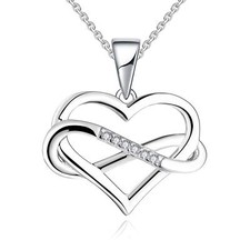 Collier Pendentif Coeur Infini