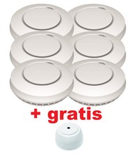 Jeising GS559A 7er Set Funkrauchmelder mit gratis Wassermelder GS158 (geschenkt)