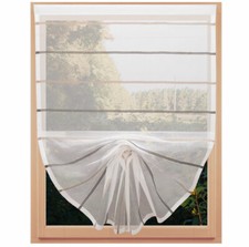 Scheibenhänger Schwalbenschwanz Juna Organza beige/braun Klettband / Flauschband