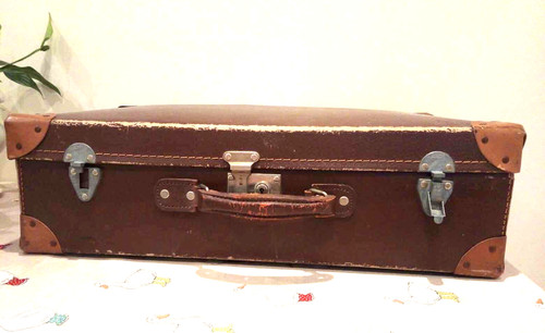 Vintage alter lederkoffer - vintage,