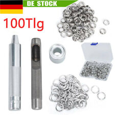 100 STK Ösen Rundösen 10-16mm Set mit Ösenzange Für Planenösen Gartenplane LKW