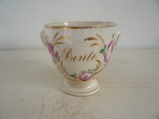 alter Becher „Bonte“ Shabby Frankreich Rosendekor Brocante Pot Vintage Patina