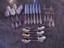 Edles Silberbesteck Wellner Mozart Vorspeise für 6 Personen 24 Teile Silber 90er