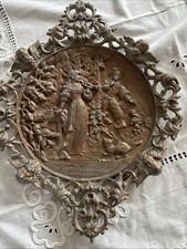 Toller alter Relief Wandteller "Der Trompeter von Säckingen" Gründerzeit um 1890