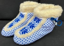 Hausschuhe Hüttenschuhe Lammwolle Schafwolle Wollschuhe Blau Rot Braun Grau