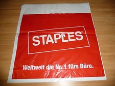 Plastiktüte Tüte Sammler Tragetasche Staples rot