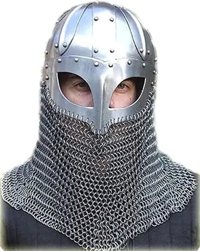 Wikinger helm mit kettenhemd - helm,