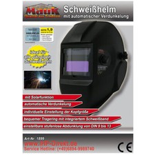 MAUK Automatik Schweißhelm Solar schwarz - Charm-350 S (C-1) (Handelsretoure)