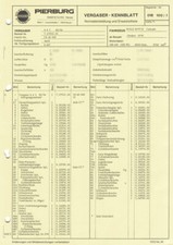 Datenblatt Einstelldaten Solex 4A1 Vergaser - Rolls Royce Camargue 7.17510.00