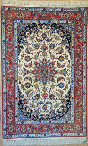 Isfahan teppich korkwolle mit - teppich,