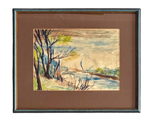 Vintage aquarell landschaft - vintage, /
